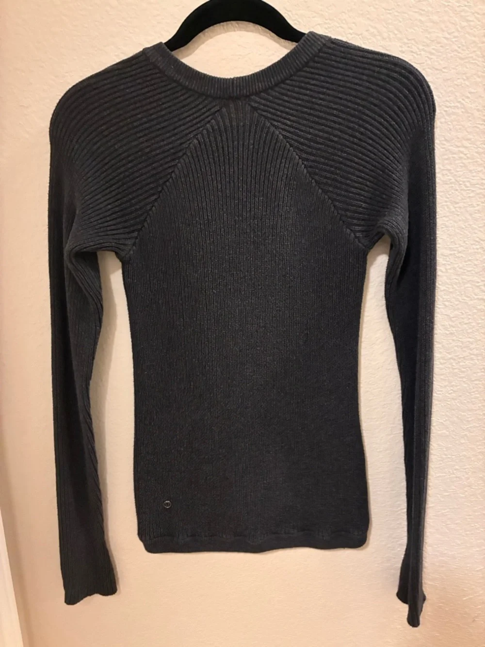 lululemon athletica Charcoal Ribbed Crew Sweater